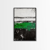 Green Horizon, Abstract Landscape, Contemporary Painting, Bold Nature Art, Modern Home Wall Decor, Unique Artwork, Canvas Print