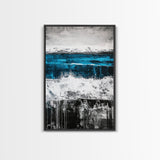 Sunset Mountain, Fall Colors, Vibrant Abstract, Framed Canvas Print, Rustic Home Decor, Nature Inspired Art, Living Room Wall Art