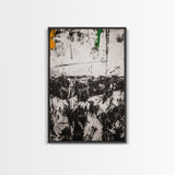 Black and White, Modern Abstract Art, Minimalist Canvas Print, Large Wall Art, Neutral Home Decor, Contemporary Office Artwork