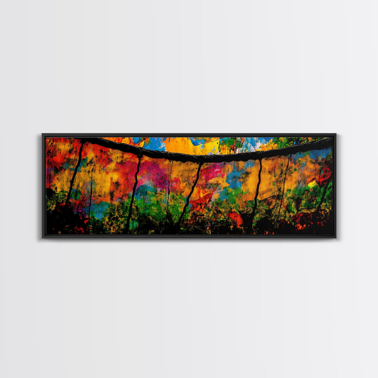 Colorful Reflections, Bold Abstract, Rainbow Wall Art, Canvas Print, Vibrant Art, Living Room Statement Piece, Artistic Home Decor
