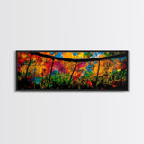 Colorful Reflections, Bold Abstract, Rainbow Wall Art, Canvas Print, Vibrant Art, Living Room Statement Piece, Artistic Home Decor