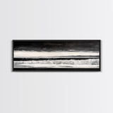 Monochrome Waves, Black and White Seascape, Ocean Art, Canvas Print, Minimalist Home Decor, Modern Coastal Wall Art