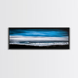 Ocean Wave, Coastal Seascape, Framed Canvas Print, Nautical Wall Art, Beach House Decor, Blue Wave Painting, Living Room Artwork, Minimalist Art