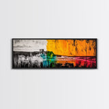 Castle Coast, Dramatic Seascape, Colorful Ocean, Canvas Print, Abstract Wall Art, Home Office Decor, Large Wall Art, Unique Gift