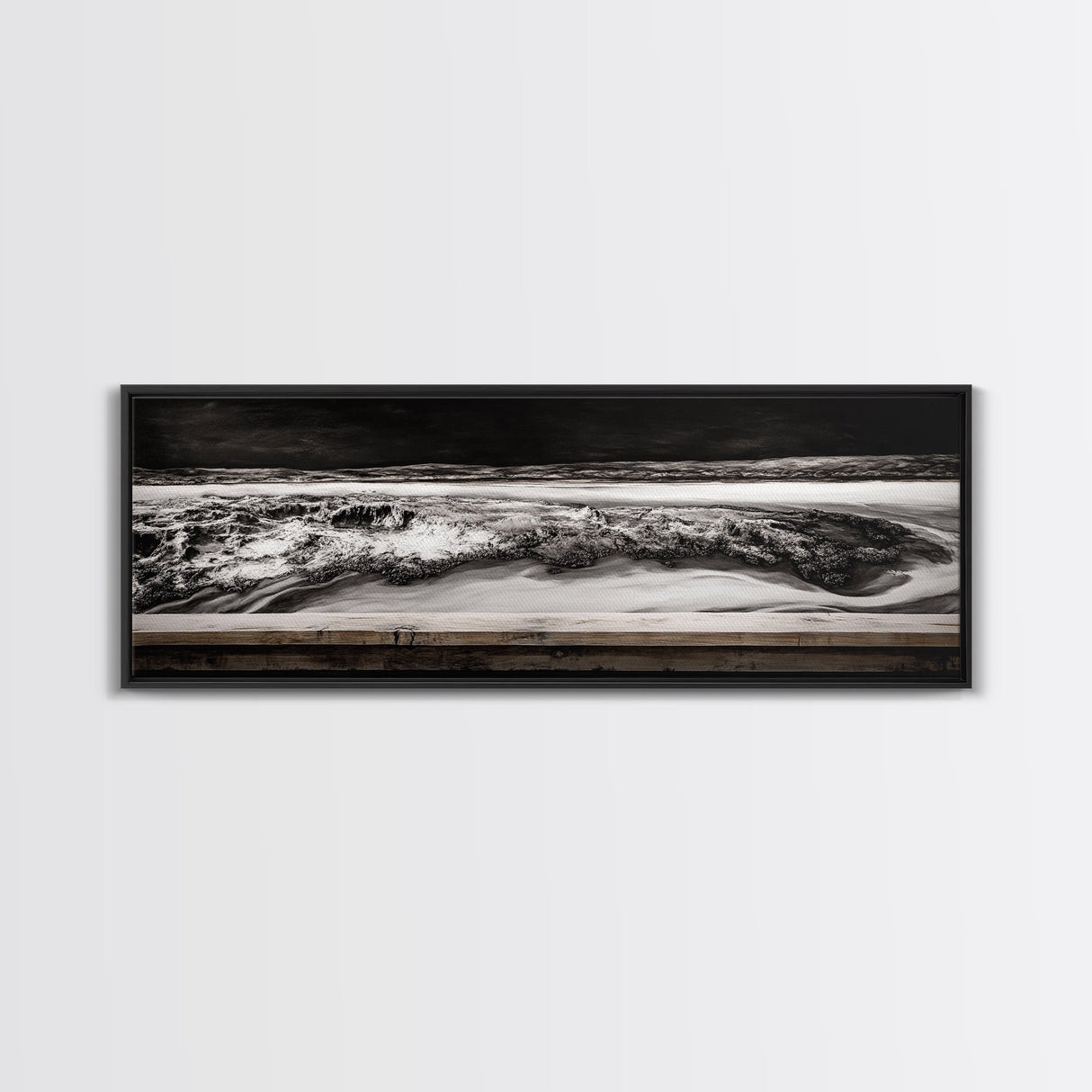 Monochrome, Ocean Waves, Black and White, Canvas Print, Dramatic Seascape, Modern Wall Art, Bedroom Decor, Large Wall Art, Minimalist Art