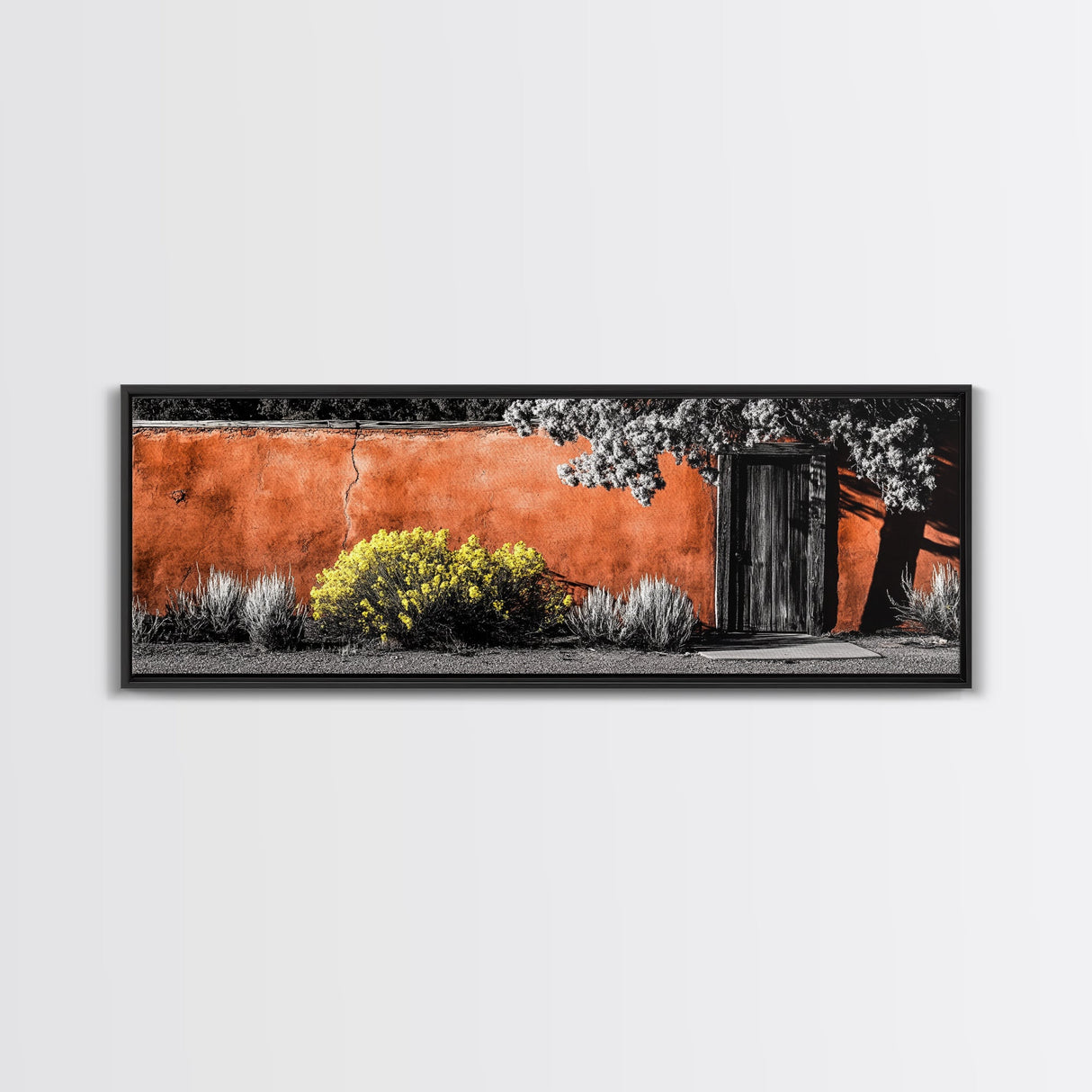 Rustic Adobe, Desert Home, Southwest Art, Framed Canvas Print, Earth Tone Wall Art, Boho Aesthetic, Living Room Decor, Warm Neutral Tones
