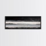 Stormy Mountains, Black and White Art, Monochrome Landscape, Modern Wall Decor, Framed Canvas Print, Nature Inspired, Minimalist Home Art