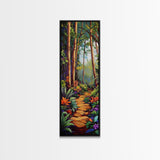 Jungle Path, Forest Walk, Tropical Garden Landscape Art, Lush Nature Wall Decor, Bedroom or Entryway Accent, Framed Canvas Print