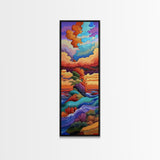 Tropical Cloud, Island, Nature - Canvas Print vibrant ocean decor, sunset wave art, island fantasy painting, bedroom wall art, boho style