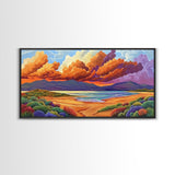 Coastal Sunset, Sandy Dunes, Ocean View, Canvas Print, Beach sunset artwork perfect Bathroom Wall Art or Tranquil Bedroom Decor
