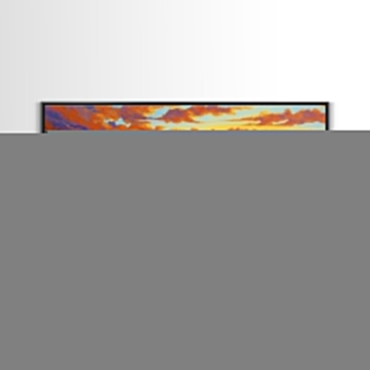 Coastal Sunset, Waves, Shore, Framed Canvas Print, ocean beach decor, seascape living room wall art, tropical boho coastal style