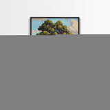 Tree Landscape, Nature, Autumn, Framed Canvas Print twisted pine tree painting, desert sunset landscape, nature wall decor, rustic boho art