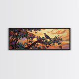 Majestic Eagle, Colorful Tree, Sunset Sky, Bold Nature, Canvas Print, wildlife wall art, nature lover gift, living room decor