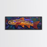 Golden Trout, Colorful Fish, Underwater Scene, Cabin Accent, Canvas Print, Fishing Lodge Decor, Rustic Nature Wall Art