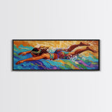 Surfer Girl, Ocean Energy, Tropical Vibes, Boho Style, Canvas Print, Teen Room Wall Art, Coastal Decor, Vibrant Summer Surf Artwork