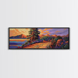 Sunset Trail, Mountain Path, Vibrant Nature, Canvas Print, Colorful Landscape Art, Rustic Home Decor, Fall Living Room Wall Art