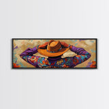 Southwestern Style, Cowboy Art, Desert Vibes, Sunset Palette, Framed Canvas Print, Rustic Western Wall Art, Office Decor, Colorful Home Accent