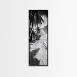 Tropical Beach Path, Palm Trees, Coastal Escape, Island Cabin, Relaxing Vibes, Framed Canvas Print, Living Room Wall Art, Boho Coastal Decor