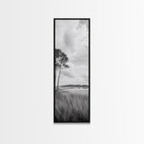 Marshland Trees, Coastal Wetlands, Serene Landscape, Peaceful Horizon, Framed Canvas Print, Office Wall Art, Minimalist Nature Art