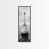 Nautical Buoy, Ocean Rope, Minimal Seascape, Framed Canvas Print, Coastal Wall Art, Bathroom Decor, Modern Nautical Art, Minimalist Home