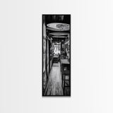 Surfboard Shop Hallway, Rustic Surf Decor, Beach Lifestyle Print, Framed Canvas Print, Man Cave Wall Art, Coastal Boho Vibes, Cabin Wall Art