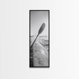 Kayak Adventure, Water Splash, Paddle Motion, Framed Canvas Print, Outdoor Man Cave Art, Action Wall Decor, Nautical Photography, Man Cave