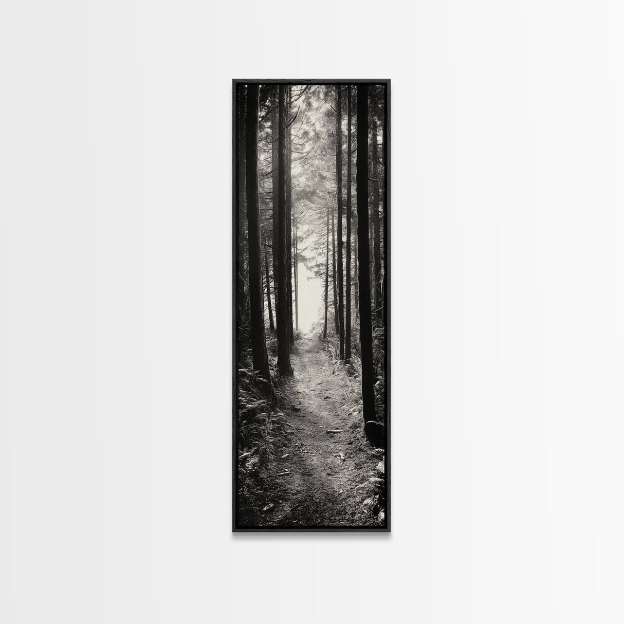 Forest Trail, Woodland Path, Light Through Trees, Nature Escape, Canvas Print, Cabin Wall Art, Cozy Autumn Home Decor, Bedroom Artwork