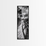 Beach Path, Palm Shadows, Coastal Walkway, Tropical Foliage, Canvas Print, Bathroom or Hallway Wall Art, Coastal Minimalist, Cozy Lodge Decor