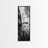 Ocean Cliffs, Moody Coast, Nature Wall Art, Canvas Print, Modern Coastal Decor, Minimalist Seascape, Bathroom or Bedroom Artwork