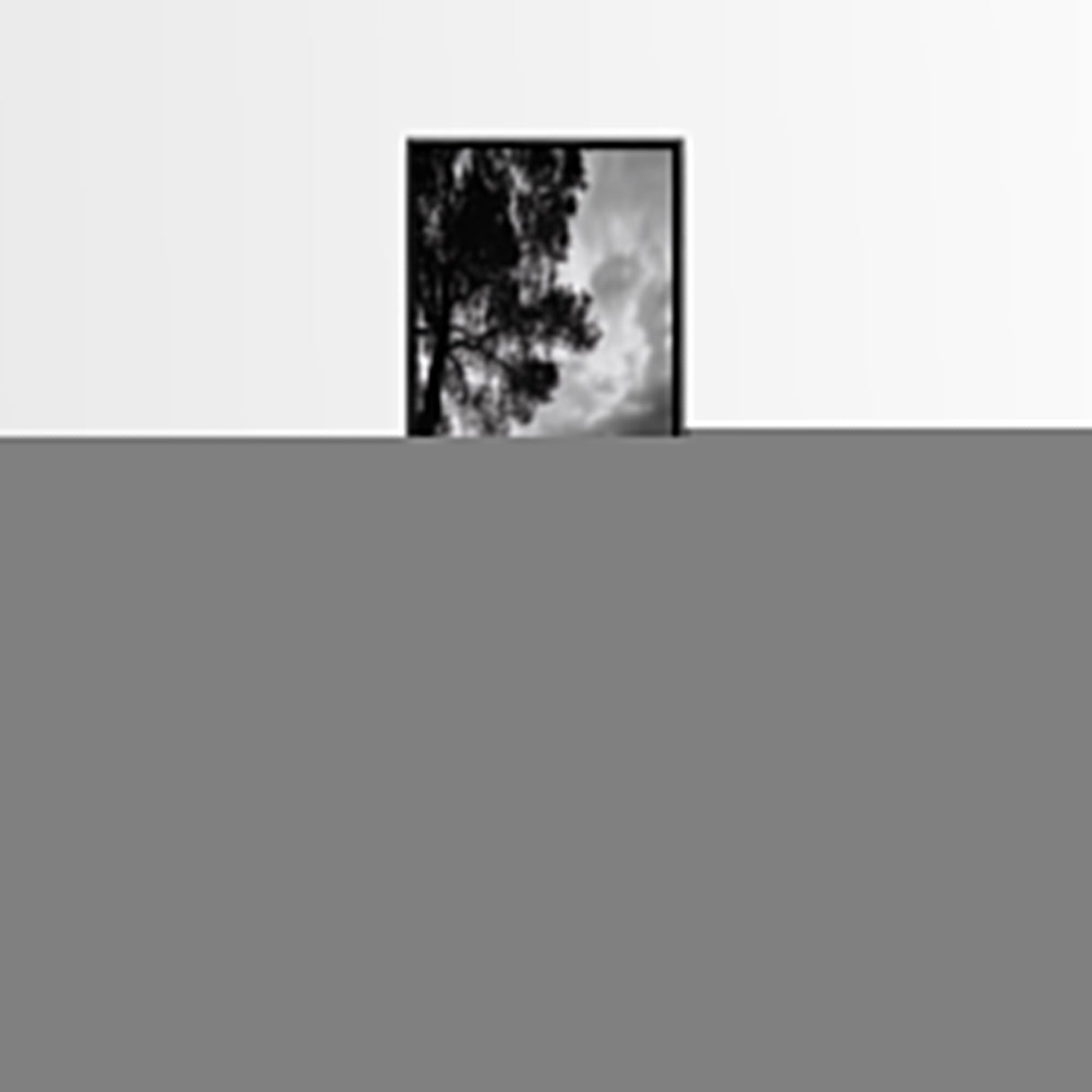 Reflections, Tranquil Shore, Tree Silhouette, Canvas Print, Zen Minimalist Decor, Beach Meditation Space or Spa Wall Art, Minimalist Decor
