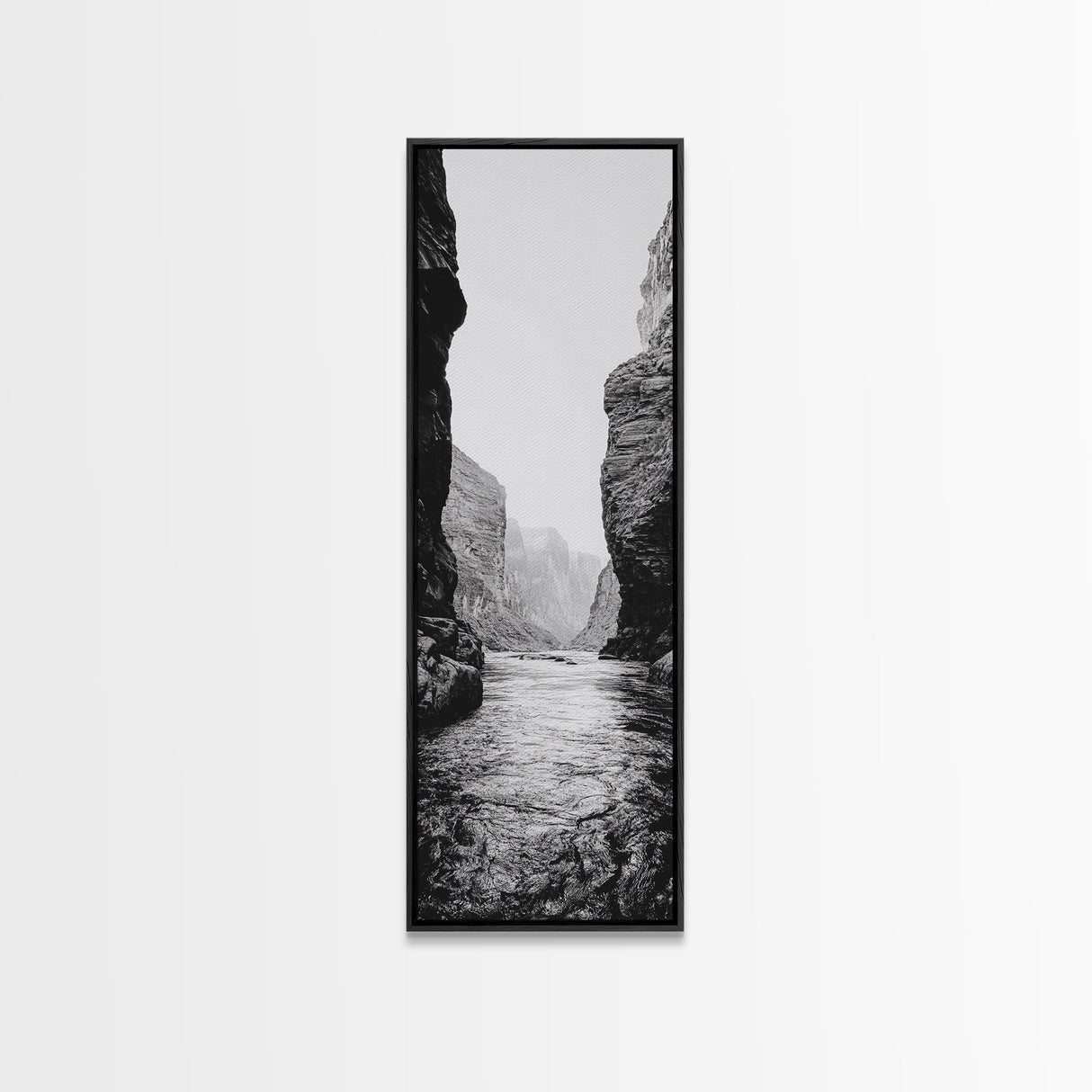 Canyon River, Rugged Passage, Rock Formations, Canvas Print, Nature Explorer Decor, Living Room or Cabin Rustic Wall Art, Bathroom Art