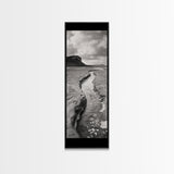 River Path Art, Coastal Landscape Decor, Nature Scene Wall Art, Minimalist Earth Tones, Framed Canvas Print, Beach House Vibe