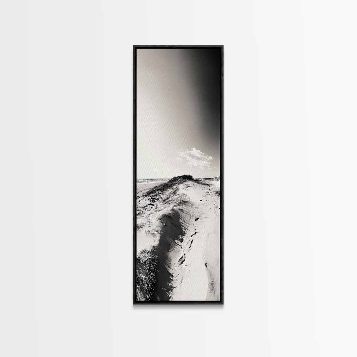 Sand Dunes Art, Coastal Minimalism, Desert Beach Wall Decor, Neutral Living Room Style, Framed Canvas Print, Nature Boho Aesthetic