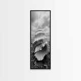 Shell Closeup, Ocean Texture, Natural Spiral, Minimalist Shell, Seashell Photography Framed Canvas Print, Coastal Kitchen Wall Art