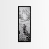 Seaweed Trail, Ocean Depth, Coastal Texture, Shoreline Calm, Marine Inspired Canvas Print, Minimalist Bathroom Wall Art, Ocean Decor