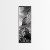 Seaside Cliffs, Coastal Rock, Rugged Beauty, Framed Canvas Print, Nature Wall Art, Rustic Beach Decor, Boho Vibe, Earthy Textures