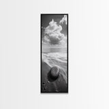 Beach Stone, Ocean Foam, Rolling Waves, Canvas Print, Nature Inspired Art, Coastal Decor, Serene Living Room Wall Art, Tranquil Design