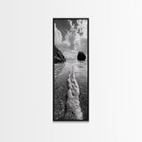 Sea Foam, Ocean Rocks, Gentle Tide, Canvas Print, Beach House Wall Art, Coastal Minimalist Style, Nature Photography Decor, Living Room Decor
