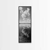 Cloud Reflections, Still Lake, Tranquil Waters, Sky Mirror Canvas Print, Minimalist Living Room Wall Art, Scandinavian Style Decor