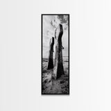 Coastal Decay, Metal Anchors, Beach Remnants, Nautical Texture Canvas Print, Industrial Entryway Wall Art, Rustic Coastal Style
