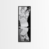 Tidepool Reflection, Ocean Mirror, Seaside Tranquility, Coastal Landscape, Framed Canvas Print, Spa Bathroom Wall Art, Minimalist Decor