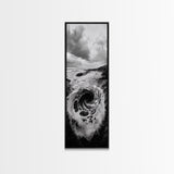 Ocean Vortex, Surreal Wave, Abstract Seascape, Dramatic Sea, Canvas Print, Statement Art, Modern Living Room Wall Art, Bold Decor