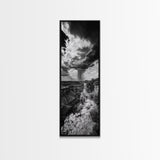 Storm Power, Canyon Rain, Desert Clouds, Monsoon Drama, Framed Canvas Print, Southwestern Wall Art, Moody Living Room Decor