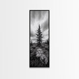 Lone Pine Tree, Forest Mood, Wilderness Art, Framed Canvas Print, Minimalist Wall Decor, Cabin Art, Neutral Fall Tones, Nature Lover Gift