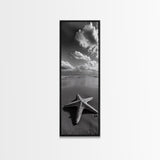 Starfish Beach, Shoreline Calm, Ocean Minimalism, Canvas Print, Coastal Living Room Wall Art, Nautical Bathroom Decor, Beach House Style