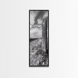 Trail Marker, Countryside Path, Rustic Journey, Canvas Print, Outdoor Adventure Wall Art, Neutral Fall Decor, Minimalist Hallway Art