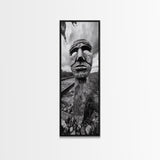 Tribal Mask, Railway Art, Abstract Face, Canvas Print, Surreal Wall Art, Eclectic Living Room Decor, Boho Urban Art, Monochrome Photography