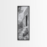 Desert Adobe Home, Old World Architecture, Earth Tone Wall Decor, Boho Rustic Print, Minimalist Entryway Art, Canvas Print