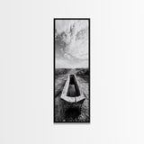 Rustic Trough Scene, Country Minimalist Art, Weathered Landscape Print, Nature Photography, Farmhouse Kitchen Decor, Framed Canvas Print