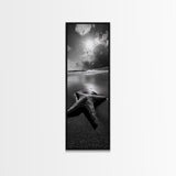 Starfish Beach Sun, Seaside Nature Print, Ocean Wildlife Photography, Summer Coastal Art, Living Room Accent, Framed Canvas Print